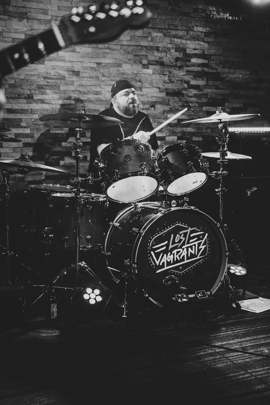 Shane Snell at the drum kit